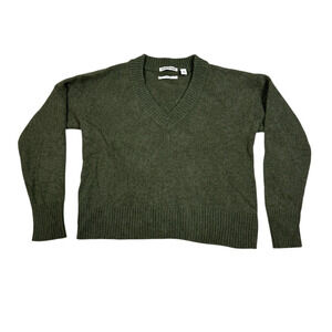 Country Road Womens Size S Wool Sweater Green V-Neck